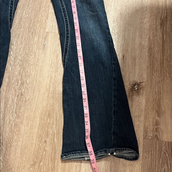 Vigoss Dark Indigo Flare Jeans with Contrast Stitching - Picture 6 of 6